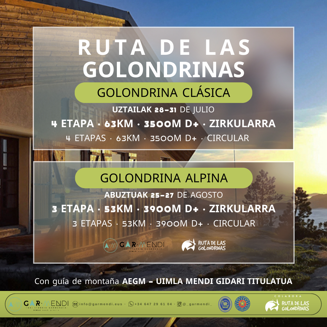 Eraren bidea Klasikoa (Ruta de las Golondrinas)